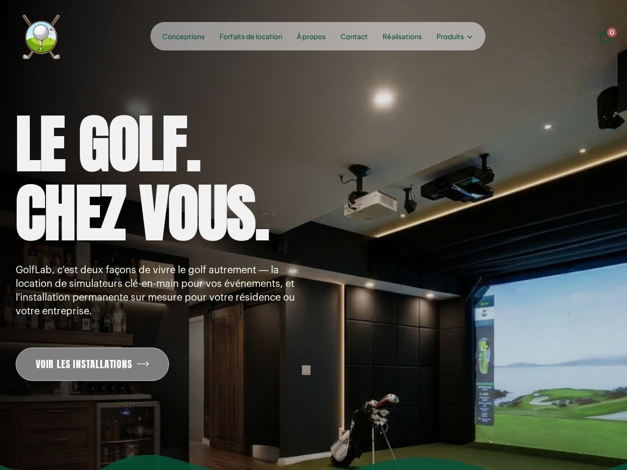 Capture du site GolfLab